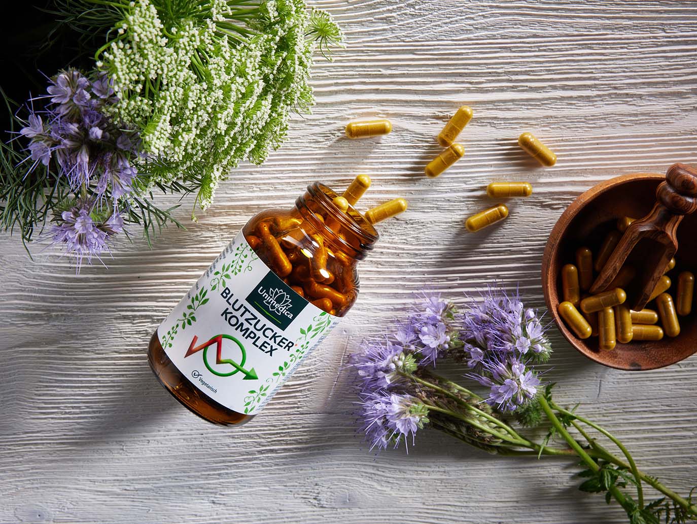 Blutzucker Komplex - vegan - 120 Kapseln - von Unimedica